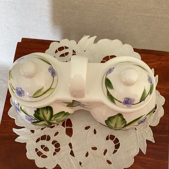 Vintage Designpac ceramic twin jam container. - Picture 2 of 4